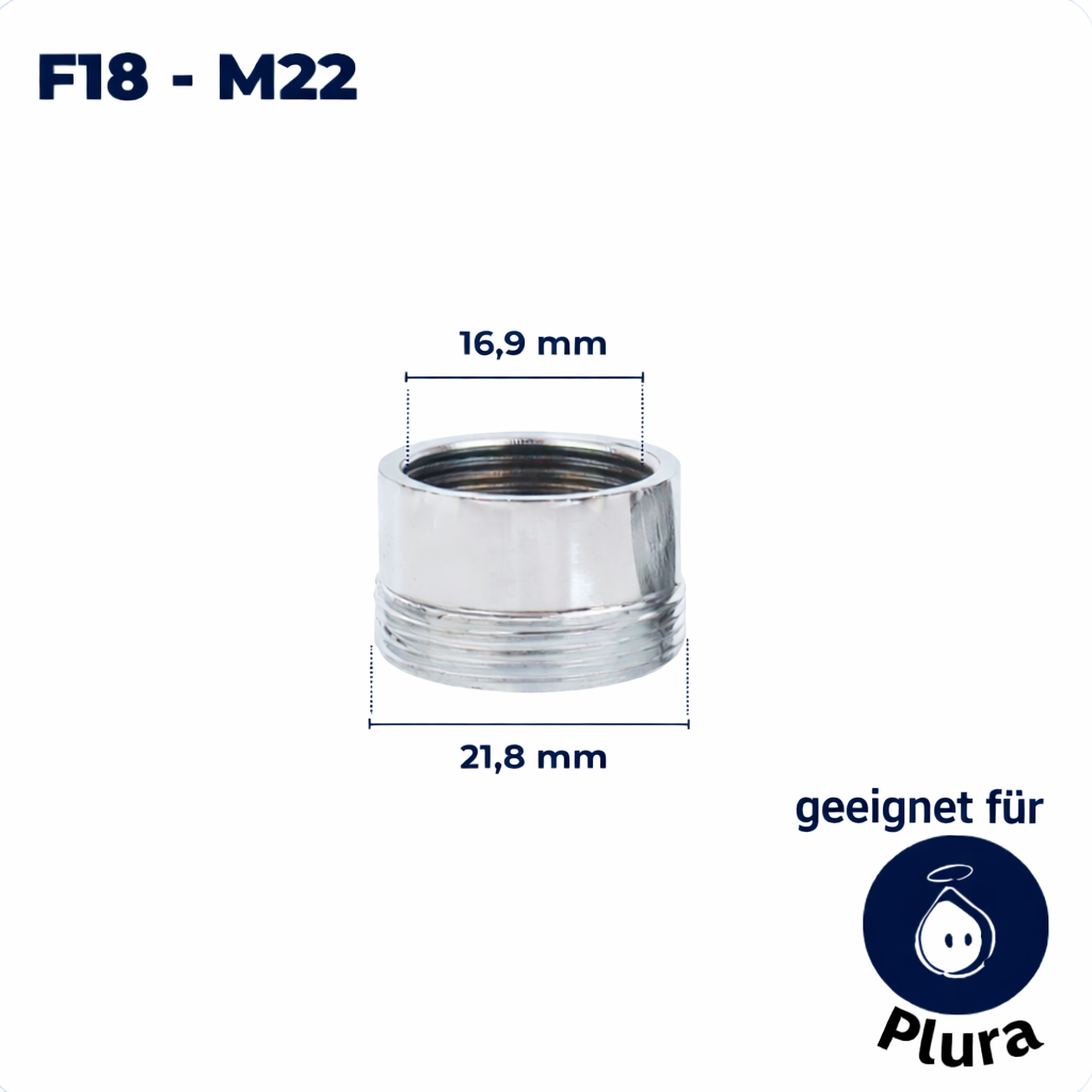 F18–M22 Hahnadapter